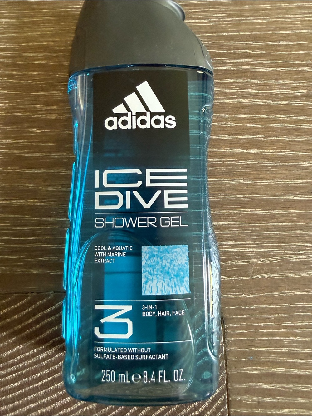 NWT adidas Ice Dive Shower Gel cool & aquatic with marine extract